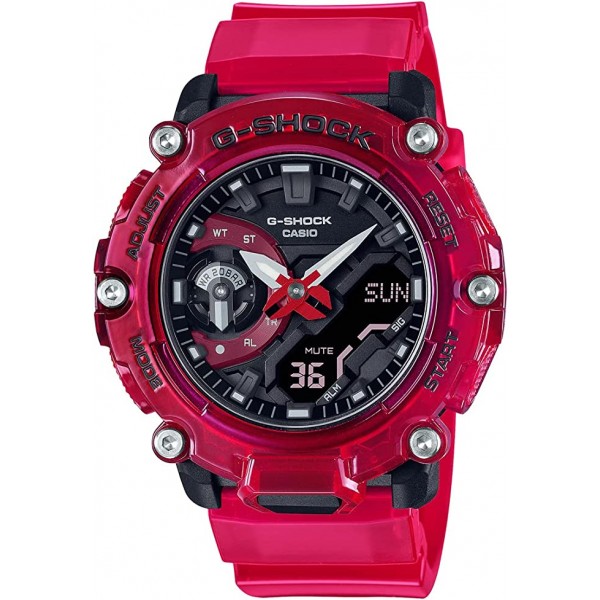 Casio G-Shock Analog-Digital Watch for Men, Pink - GA-2200SKL-4ADR