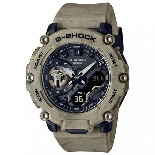 Casio G-Shock Analog-Digital Watch for Men, Brown - GA-2200SL-5ADR