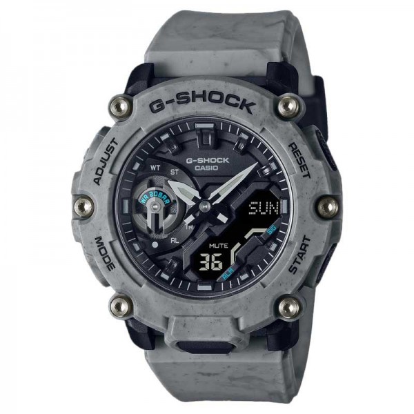 Casio G-Shock Analog-Digital Watch for Men, Grey - GA-2200SL-8ADR