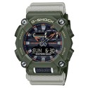 Casio G-Shock Analog-Digital Grey Dial Watch for Men, Green - GA-900HC-3ADR