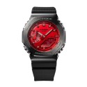 Casio G-Shock Analog-Digital Red Dial Watch for Men, Black - GM-2100B-4ADR