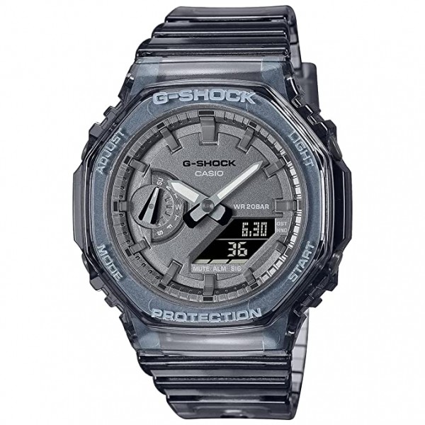 Casio G-Shock Analog-Digital Watch for Men, Grey - GMA-S2100SK-1ADR