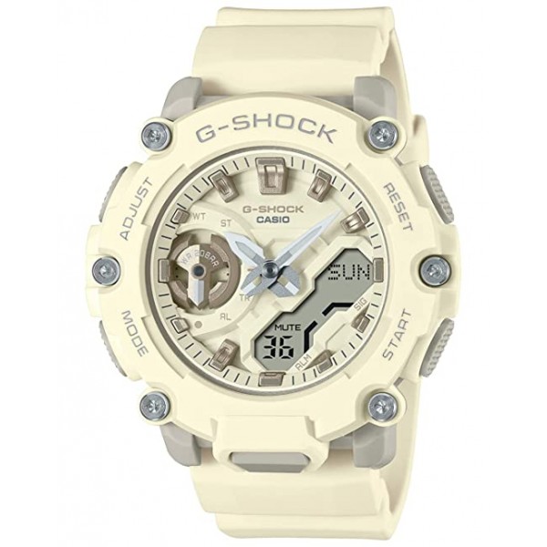 Casio G-Shock Analog-Digital Watch for Men, Cream White - GMA-S2200-7ADR