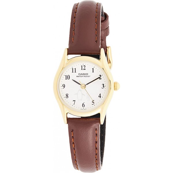 Casio Casual Analog Leather Band Watch for Women, Brown - LTP-1094Q-7B6RDF