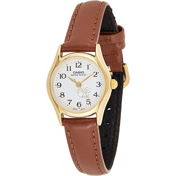 Casio Casual Analog Leather Band Watch for Women, Brown - LTP-1094Q-7B7RDF