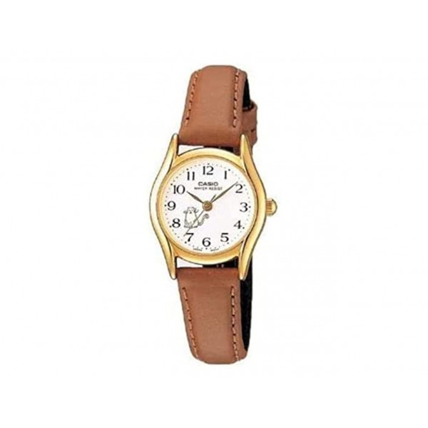 Casio Casual Analog Leather Band Watch for Women, Brown - LTP-1094Q-7B8RDF