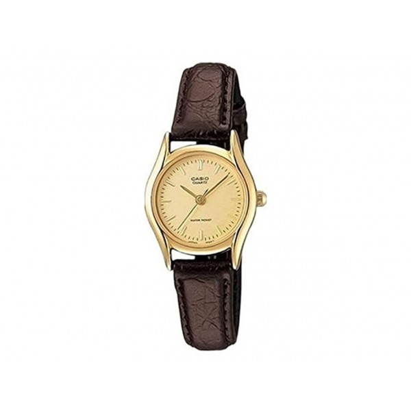 Casio Casual Analog Leather Band Watch for Women, Brown - LTP-1094Q-9ARDF