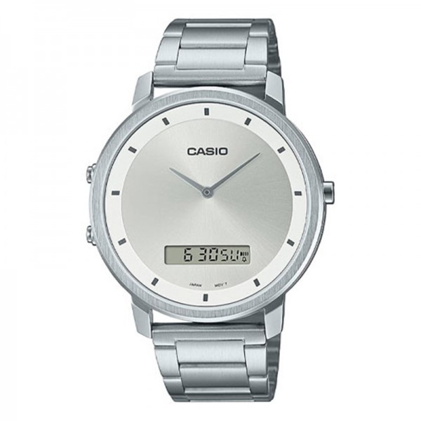 Casio Casual Silver Dial Analog-Digital Watch for Men - MTP-B200D-7EDF