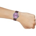 Casio Analog Leather Band Pink Dial Watch for Men - MTP-E600L-5BDF