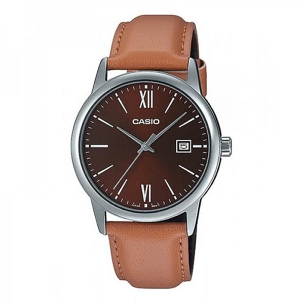 Casio Analog Leather Band Watch for Men - MTP-V002L-5B3UDF