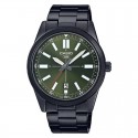 Casio Analog Green Dial Stainless Steel Watch for Men - MTP-VD02B-3EUDF
