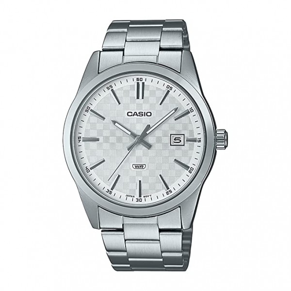 Casio Analog White Dial Stainless Steel Band Watch for Men - MTP-VD03D-7AUDF