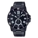 Casio Analog Black Dial Stainless Steel Band Watch for Men - MTP-VD200B-1BUDF