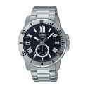 Casio Analog Black Dial Stainless Steel Band Watch for Men - MTP-VD200D-1BUDF