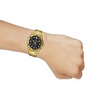 Casio Analog Black Gold Band Watch for Men - MTP-VD300G-1EUDF