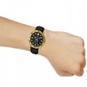 Casio Analog Black Dial Leather Band Watch for Men - MTP-VD300GL-1EUDF