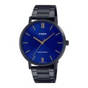 Casio Analog Blue Dial Stainless Steel Watch for Men - MTP-VT01B-2BUDF