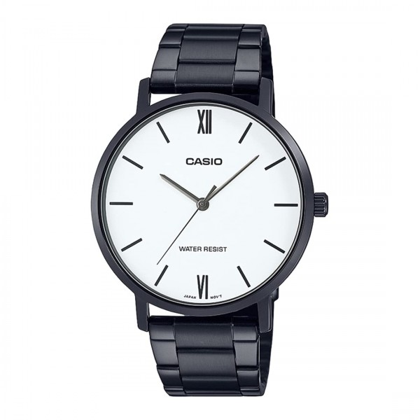 Casio Analog White Dial Stainless Steel Watch for Men - MTP-VT01B-7BUDF
