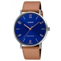 Casio Analog Blue Dial Leather Band Watch for Men - MTP-VT01L-2B2UDF