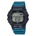 Casio Digital Resin Band Watch for Men, Blue - WS-1400H-3AVDF