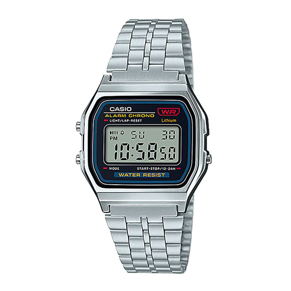 Casio Digital Stainless Steel Band Unisex Watch - A159W-N1DF