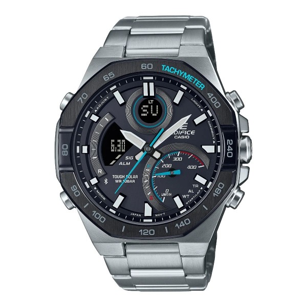 CASIO Edifice Analog-Digital Bluetooth Solar Watch for Men - ECB-950DB-1ADF
