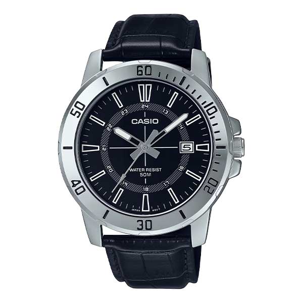 CASIO Analog Leather Band Watch for Men - MTP-VD01L-1CVUDF