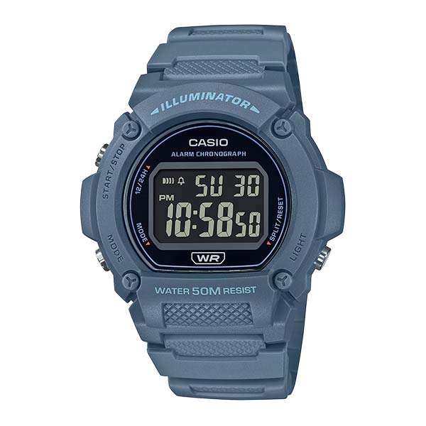 CASIO Standard Digital Watch, Blue - W-219HC-2BVDF