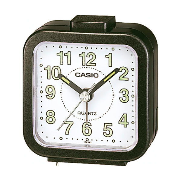 CASIO Alarm Wake Up Timer Analog Clock, Black - TQ-141-1EF