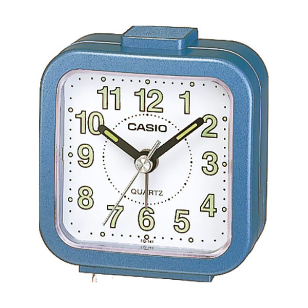 CASIO Alarm Wake Up Timer Analog Clock, Blue - TQ-141-2EF