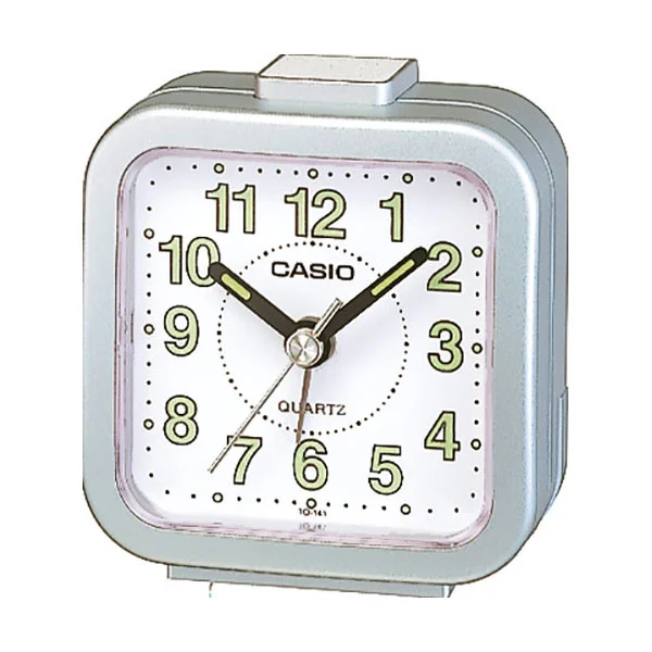 CASIO Alarm Wake Up Timer Analog Clock, Silver - TQ-141-8EF