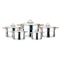 AKDENIZ Platinum Stainless Steel Cookware 10 Pieces Set - AKDENIZ-10-SS