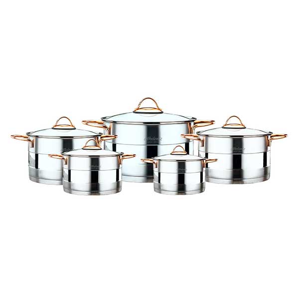 AKDENIZ Platinum Stainless Steel Cookware 10 Pieces Set - AKDENIZ-10-SS