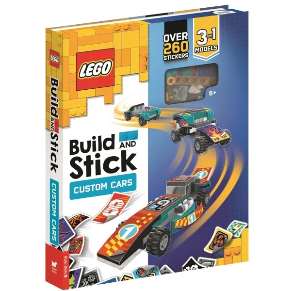 LEGO&reg; Build and Stick: Custom Cars (Includes LEGO&reg; bricks, book and over 260 stickers) - 558141-T