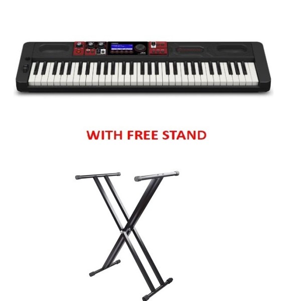 CASIO 61 Keys Black Vocal Synthesis Casiotone Keyboard with Free Keyboard Stand - CT-S1000VC2-S