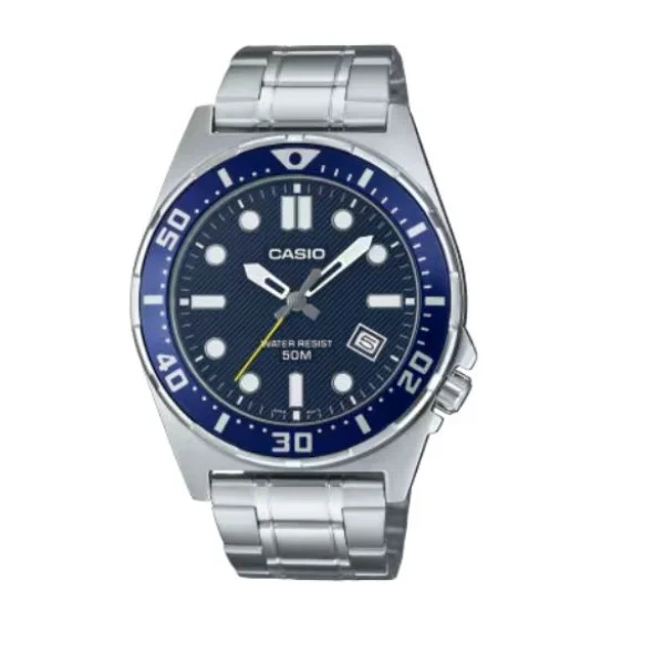Casio Stainless Steel Band Analog Watch for Men - MTD-135D-2AVDF