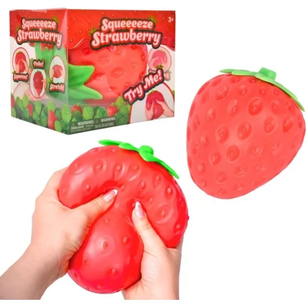 Squishy Buns Strawberry Squishy - Jumbo Stress Ball - D2868-T
