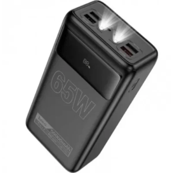 Hoco 50000mAh 65W Fast Charging Power Bank with LED Display & Flashlight - DB81A