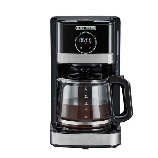 Black & Decker 900W 12 Cups Programmable Drip Coffee Maker, Black - DCM910-B5