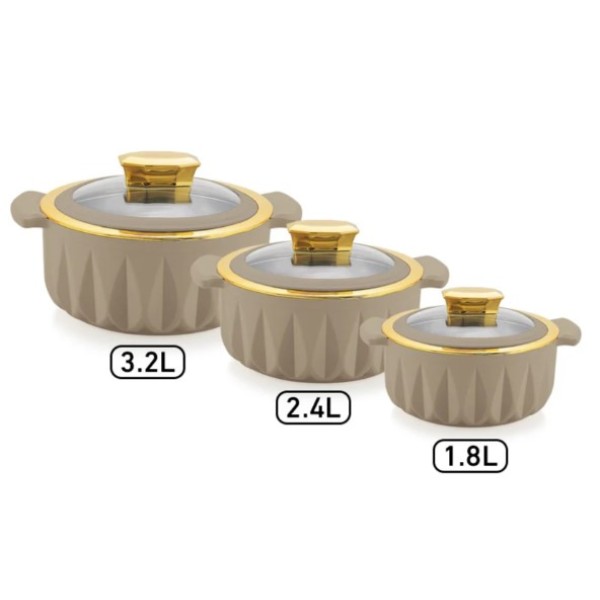 Daewoo Thermoware Casserole Set of 3 Pieces - DHW 3PS