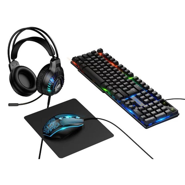 Hoco Luminous Keyboard Mouse Headset Gaming Set - DI86