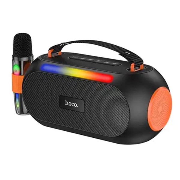 Hoco Wireless Bluetooth Speaker with Mic, Black - DS64