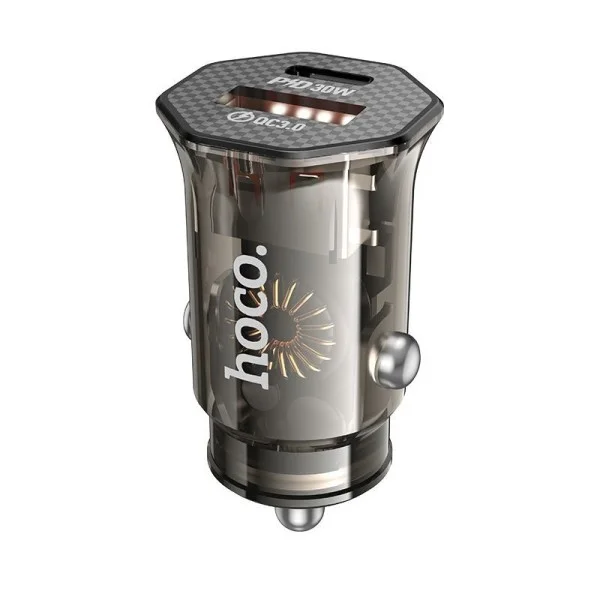 Hoco PD 20W Fast Charging Car Charger with Dual Ports - DZ16