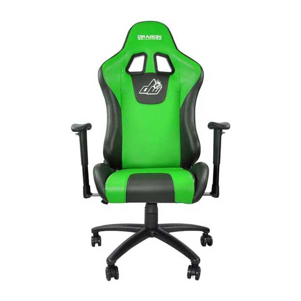 DRAGON WAR Ergonomic Gaming Chair with 2D Armrest, Green - GC-003GR