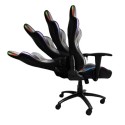 DRAGON WAR LED Racing Chair with 4D Armrest, Black - GC-015BK