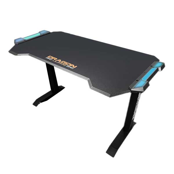 DRAGON WAR Gaming Desk RGB Version, 122 cm x 68 cm x 76 cm - GT-010BKM