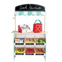 Hape - Wooden Farmers Market Stall Playset with Accessories - E3209-T