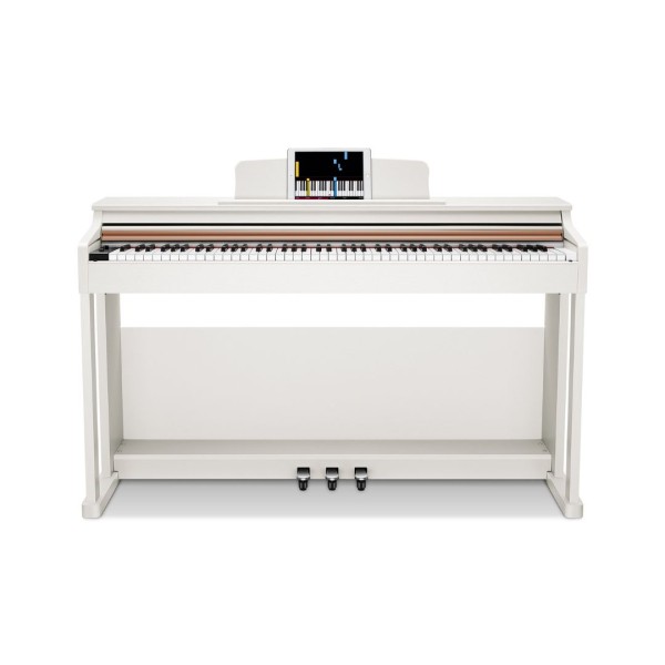 Donner DDP-100, 88 Weighted Key, Upright Digital Piano, White - EC3204