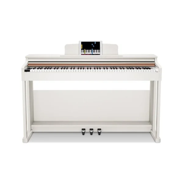 Donner DDP-100, 88 Weighted Key, Upright Digital Piano, White - EC3204