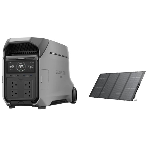 EcoFlow DELTA Pro 3 Portable Power Station EFD521 with Ecoflow 400W Portable Solar Panel - EF-FLEX-400